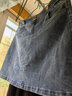 木榮牛仔裙半身裙女春秋2025新款韓版高腰百搭a字裙彈力顯瘦包臀短裙 藍色 3XL (建議134-145斤) 曬單實(shí)拍圖