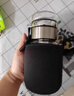 NEXT ROAD英國聯(lián)名新款高顏值玻璃茶水分離泡茶杯男大肚水杯女大容量喝水杯 800ml黑色-【送杯套+杯刷】 曬單實拍圖