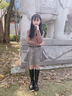 小豬彼特女童裙子冬款2025新款兒童半身裙秋冬格子裙女大童毛呢裙冬裝短裙 4068卡其色 120 cm 曬單實(shí)拍圖