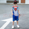 藍貝妮蝙蝠俠衣服cosplay夏季男童套裝男孩夏裝短袖六一兒童節表演服裝 灰色+眼罩披風(fēng)手帶腰帶 110 碼建議身高100CM 曬單實(shí)拍圖
