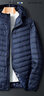 真維斯輕薄羽絨服男短款冬季外套男士新款超輕休閑中青年白鴨絨保暖防寒 A210-160507深藍 L (120斤-140斤) 曬單實(shí)拍圖