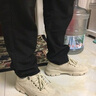 百狄馬丁靴男秋季帥氣工裝鞋男英倫百搭運動休閑鞋子男潮鞋沙漠黑色男鞋冬季新款低幫加絨保暖棉鞋男 米色(四季款全皮） 41(男碼/皮鞋碼) 曬單實拍圖