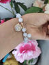 五臺祝福招桃花手鏈女款水晶粉旺姻緣招財手繩小眾精致草莓晶手串 福氣桃桃款【招桃花】 曬單實(shí)拍圖