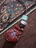 玄同錢袋轉(zhuǎn)轉(zhuǎn)鑰匙扣手把件綠檀香木轉(zhuǎn)錢解壓掛件手機(jī)掛飾文玩 犀角紫檀錢袋轉(zhuǎn)轉(zhuǎn) 曬單實(shí)拍圖