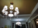 安灯堡客厅吊灯现代简约欧式卧室2024款餐厅书房两用水晶灯饰具套餐702 8头不含光源 实拍图
