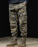 古先森迷彩工裝褲男寬松秋冬季束腳休閑褲男士大碼拉鏈褲腳美式哈倫褲子 迷彩卡其色 36 【170-185斤】 曬單實(shí)拍圖