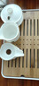 禾艾蘇（heisou）小茶盤簡約儲(chǔ)水現(xiàn)代茶盤家用小號(hào)泡茶功夫便捷茶盤迷你竹制茶托盤密胺干泡小茶臺(tái) 白色茶盤 曬單實(shí)拍圖