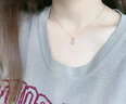 ?？ㄒ?8k金項鏈女鉆石吊墜情人節(jié)生日禮物送老婆一克拉奢侈首飾 【18k玫瑰金】1克拉雪花項鏈 曬單實拍圖