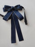 梔子花開(kāi)職業(yè)領(lǐng)結領(lǐng)花領(lǐng)帶飄帶蝴蝶結銀行空姐酒店女襯衣領(lǐng)裝商務(wù)藍色 C20藍色領(lǐng)結(系帶款式) 曬單實(shí)拍圖
