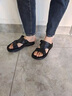 紅蜻蜓 男士皮涼鞋夏季頭層牛皮戶(hù)外沙灘鞋男潮百搭透氣戶(hù)外兩穿休閑涼拖鞋男 WTT222401 黑色 41 曬單實(shí)拍圖