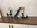 雅尊（Yazun）欧式创意鹿摆件酒柜装饰工艺品客厅玄关电视柜现代简约家居饰品 黑色一对（配水晶球） 实拍图