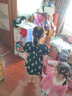 安奈兒（Annil）童女童連衣裙夏季新款純棉裙子A字裙印花親膚女孩裙子 黑調(diào)花 130cm 曬單實拍圖