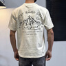 謙集（QIANJI） 美式印花T恤男夏季潮流復(fù)古做舊半袖體恤衫寬松百搭舒適男款上衣 杏色 【ZYS3208杏色】 L 適合131-145斤穿 曬單實(shí)拍圖