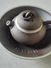 陶迷（TAOMI）原礦粗陶鎏銀茶壺小容量把玩壺家用泡茶單壺功夫茶具大師手工壺 鎏銀梨形小壺 51mL(含)-100mL(含) 曬單實拍圖