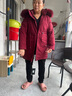圣羽博雅活里活面中長款中老年媽媽裝羽絨服女脫卸派克加厚狐貍毛 酒紅色 3XL 推薦130-140斤 曬單實拍圖