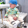 G.DUCKKIDS男寶寶秋裝洋氣套裝男童春秋季卡通襯衫兩件套嬰兒童衣服小孩潮牌 黃色 綠色 100 建議身高90-100cm年齡3-4歲 曬單實拍圖