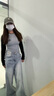 衣品天成高腰垂感拖地闊腿牛仔褲女2025春夏季水洗做舊寬松百搭闊腿褲子女 曬單實(shí)拍圖