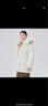 艾萊依大毛領(lǐng)羽絨服女氣質(zhì)中長款連帽鴨絨國風(fēng)盤扣外套暖白色160 曬單實(shí)拍圖
