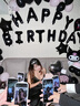 喜嘉瑞生日場(chǎng)景布置女孩裝飾派對成人禮兒童寶寶18歲生日道具用品 黑粉女神套裝【現貨款】 曬單實(shí)拍圖