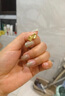 中國黃金小方糖黃金耳釘女士足金耳飾紀念日禮物送女友老婆生日實(shí)用 足金小餅干耳釘 曬單實(shí)拍圖