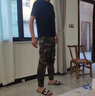 RUNNING HIGH品牌 迷彩工裝褲男束腳褲秋季新款修身顯瘦男士休閑小腳長(cháng)褲 6926黑色 32 曬單實(shí)拍圖