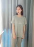 莫代爾夏季睡衣女短袖長褲莫代爾棉綢半袖家居服套裝休閑夏天薄 HYM-2652 L 曬單實拍圖