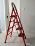 酷敦梯子家用梯鋁合金人字梯加厚折疊梯子室內多功能樓梯登高小梯子 紅色加厚四步梯升級卡扣 曬單實(shí)拍圖