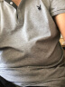 花花公子（PLAYBOY）短袖t恤男2024夏季新款潮流休闲百搭修身凉感polo领上衣薄款男装 灰色 185/3XL 实拍图