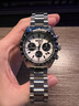 精工精工精工手表男SEIKO精工PROSPEX熊貓款太陽能三眼鋼帶男表SSC813 SSC813P1 送皮帶 39mm 曬單實拍圖