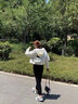森灰大碼冰絲運動(dòng)褲女夏季薄款胖MM褲子高腰彈力顯瘦束腳速干褲防蚊褲 黑色（九分款） M 推薦95至110斤 曬單實(shí)拍圖