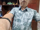 諾貿(mào)高端彈力冰絲男士襯衫短袖免燙透氣冰感短袖襯衣男商務(wù)休閑花襯衫 7139綠色 XL （125-140斤） 曬單實拍圖