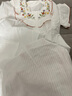 眠島夏季日系甜美短袖睡裙女薄款刺繡森系雙層純棉紗布家居裙 純白 M (158-165cm 115斤以內(nèi)) 曬單實(shí)拍圖