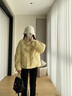 YUEXUNZI牛角扣短款羽絨服女冬季新款小個(gè)子甜美可愛(ài)韓系保暖白鴨絨外套潮 藍綠色 M 115-140斤 曬單實(shí)拍圖