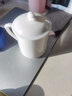 金鑲玉 中國白羊脂玉瓷茶杯陶瓷杯帶蓋辦公室杯單杯家用個人杯子會議杯 羊脂玉瓷慕白辦公杯 曬單實拍圖