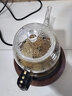 borunHOME 手工編繩全玻璃燒水壺電陶爐專用高硼硅家用泡茶耐熱耐高溫花茶 02款胡桃色電陶爐+編繩壺 1.3L 曬單實(shí)拍圖