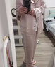 金三塔重磅真絲睡衣女100%桑蠶絲長(cháng)袖配腰帶長(cháng)款真絲睡袍單袍情人節禮物 白玉蘭色（單袍） L 曬單實(shí)拍圖