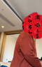 猛開(kāi)猛開(kāi)羊絨衫女士開(kāi)衫2024時(shí)尚休閑中長(cháng)款純山羊絨毛衣寬松保暖 鐵血紅 均碼 曬單實(shí)拍圖