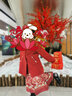 戴維貝拉（DAVE＆BELLA）女童毛呢外套中國風(fēng)冬裝新年兒童上衣保暖中大童外衣洋氣女孩衣服 中國紅【現貨】 130 cm（建議身高120-130cm） 曬單實(shí)拍圖
