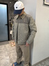 杰克·瓊斯（JACK&JONES）男裝衣服秋冬燈芯絨拼接輕薄羽絨服男短款夾克襯衫式外套男士保暖 E06 淺橄欖綠 M 175 曬單實拍圖