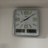 康巴丝（Compas）挂钟万年历温湿度钟表简约挂表客厅石英钟时钟C3073夜光闪银 37cm 实拍图