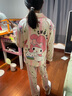 HelloKitty女童純棉睡衣兒童春秋季長(cháng)袖小女孩2026 31682【100%純棉】 160 【M碼】150-160CM 85-100斤 曬單實(shí)拍圖