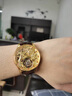 歐品客瑞士認證品牌手表男陀飛輪龍表男士手表鏤空機械表夜光防水男表 歐品客-3176陀飛輪-鋼帶全金色 曬單實(shí)拍圖