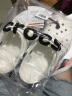 卡骆驰（crocs）洞洞鞋男女鞋 夏季新款户外休闲沙滩涉水鞋耐磨透气防滑拖鞋凉鞋 贝雅基础款/白色-字母镂空 M5W7/23cm/37-38 实拍图