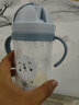 吉田久森兒童喝水杯寶寶吸管杯嬰兒手柄水瓶耐摔水壺外出帶學(xué)飲水杯子 曬單實(shí)拍圖