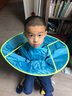 蓒鷸兒童理發(fā)斗篷折疊圍兜小孩理發(fā)衣物防塵罩衣剪發(fā)剃頭神器披肩圍布 天藍色0-15歲 曬單實(shí)拍圖