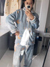 浪莎哺乳睡衣秋冬季月子服珊瑚絨保暖加絨加厚孕婦喂奶家居服套裝 88531 L 曬單實(shí)拍圖