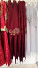 青足衛(wèi) 伴郎服中式結(jié)婚禮服中國風(fēng)兄弟團服裝婚禮相聲服大褂伴郎團服 刺繡酒紅色 墨鏡玫瑰 5XL 曬單實拍圖