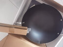 典匠 炒鍋精鐵琺瑯炒鍋32cm燃氣灶電磁爐通用炒菜鍋不易銹 琺瑯精鐵炒鍋-平底木蓋 32cm 曬單實(shí)拍圖