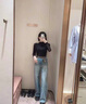 奢馳路易（SECHILOUIS）品牌黑色樂福鞋女2024新款圓頭百搭休閑松糕鞋女小個(gè)子厚底小皮鞋 黑色啞光 35 225mm 曬單實(shí)拍圖