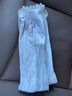 克拉斯卡Classic女士夏季加長(cháng)遮陽(yáng)純棉蕾絲提花開(kāi)車(chē)防滑半指觸屏防曬手套遮陽(yáng)騎行臂套袖套 霧霾藍 均碼 曬單實(shí)拍圖